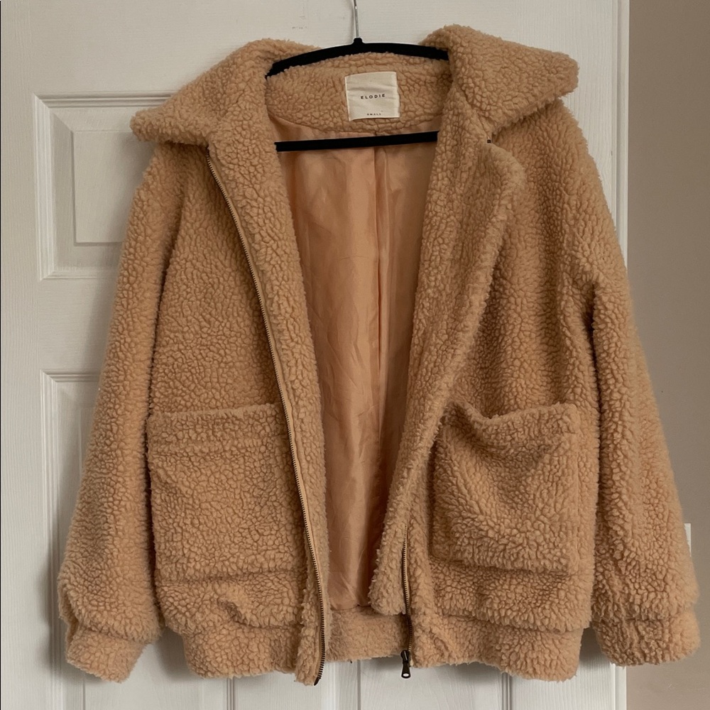 Elodie Warm Tan Teddy Jacket